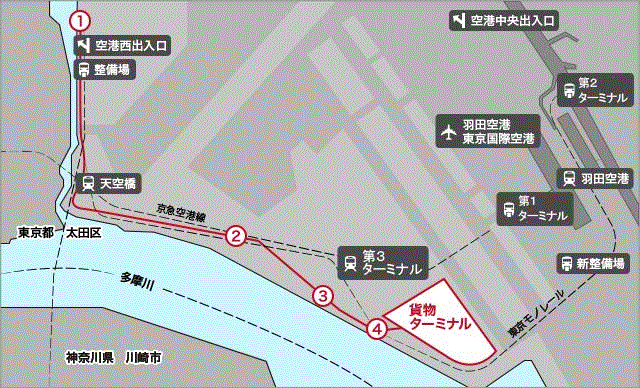 公共交通機関での来場の図